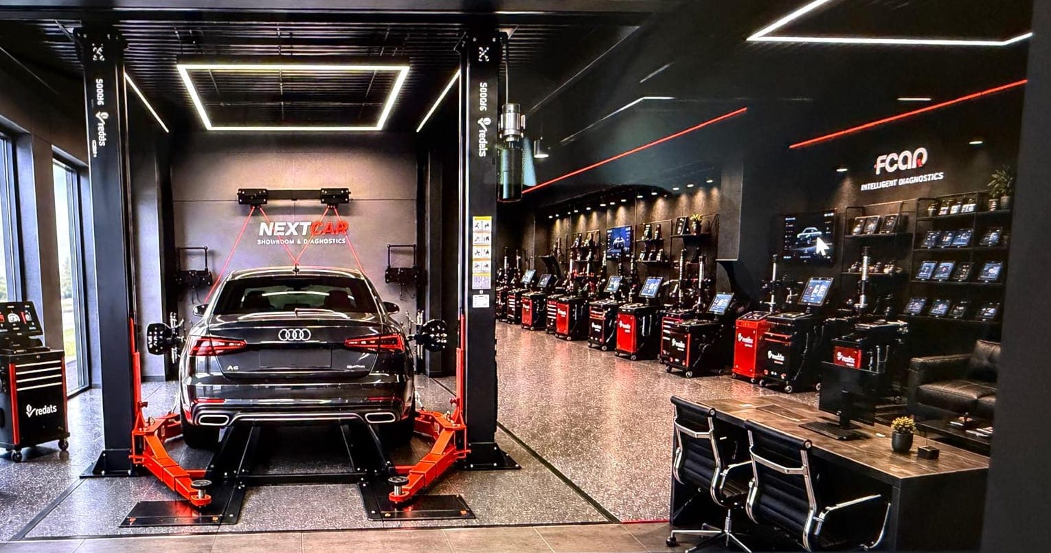 The NextCar workshop bay in Keflavík
