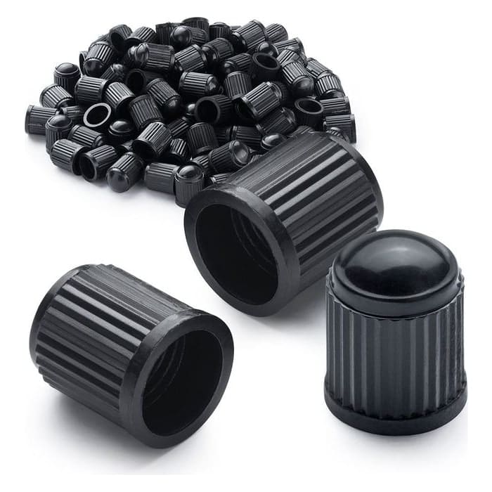 Valve caps - black - 100 pcs