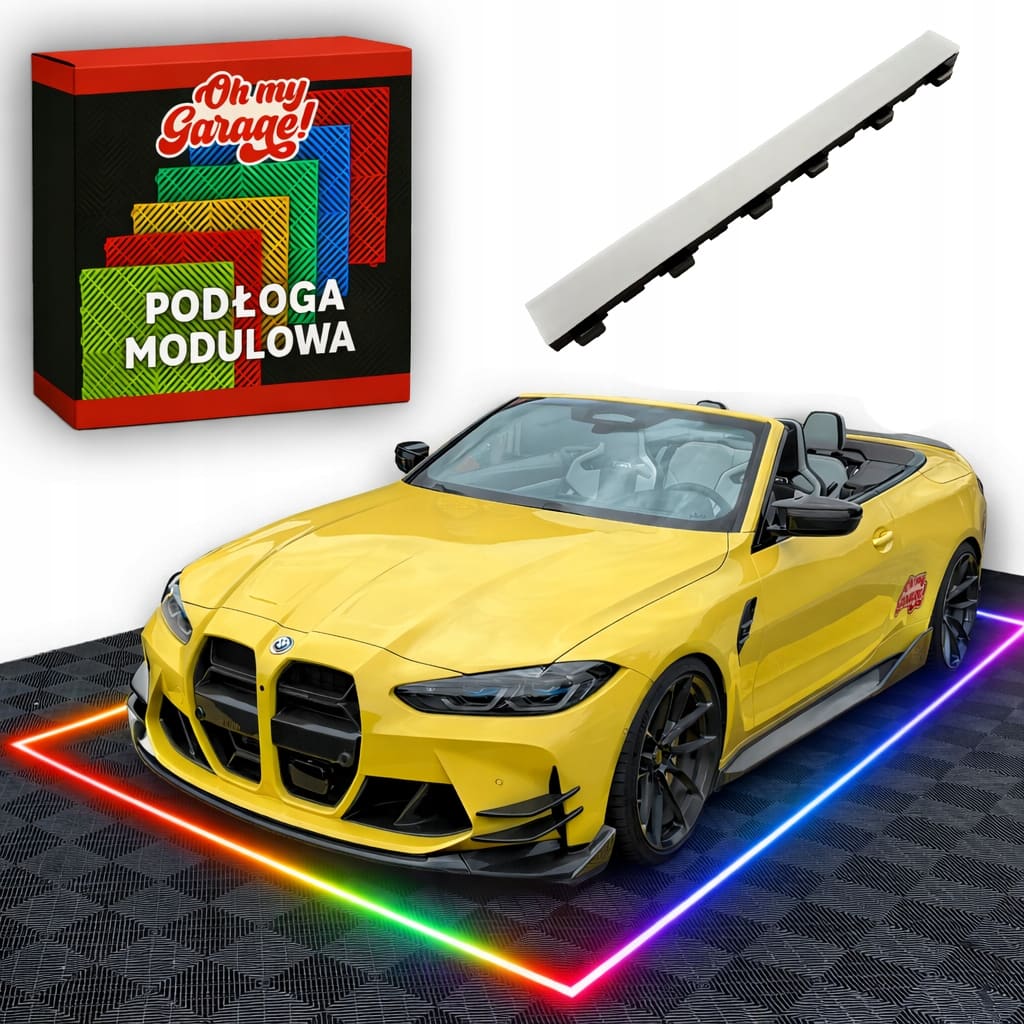 Listwa Podłogowa Korytko Do Oświetlenia LED Płytki Garaż Warsztat Detailing