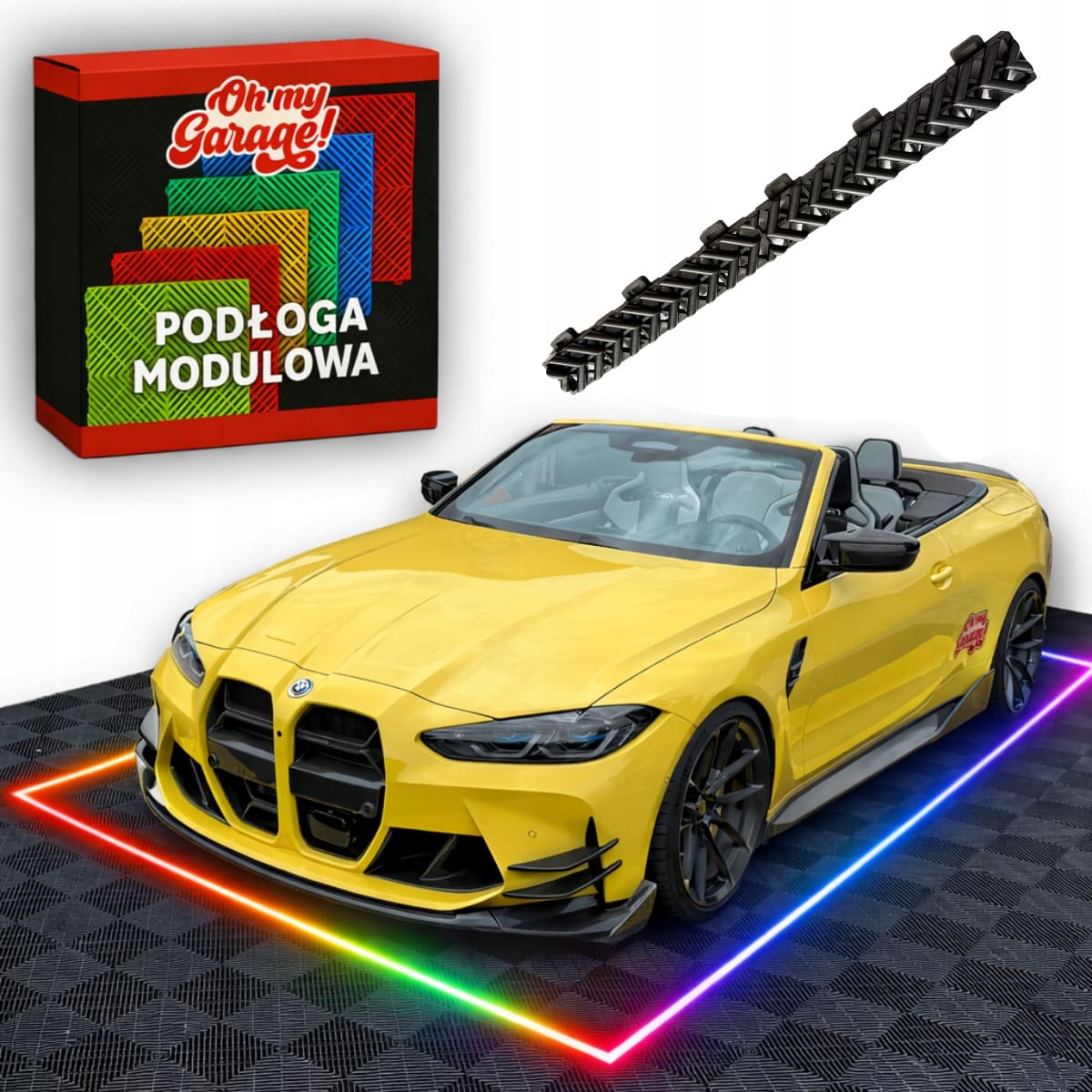 Listwa Podłogowa UZUPEŁNIAJĄCA Do Korytek LED Garaż Warsztat Detailing